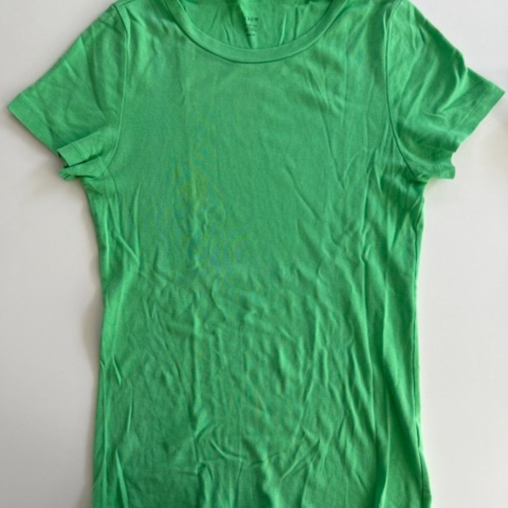 Jcrew Kelly Green Cotton “Fitted Tee”